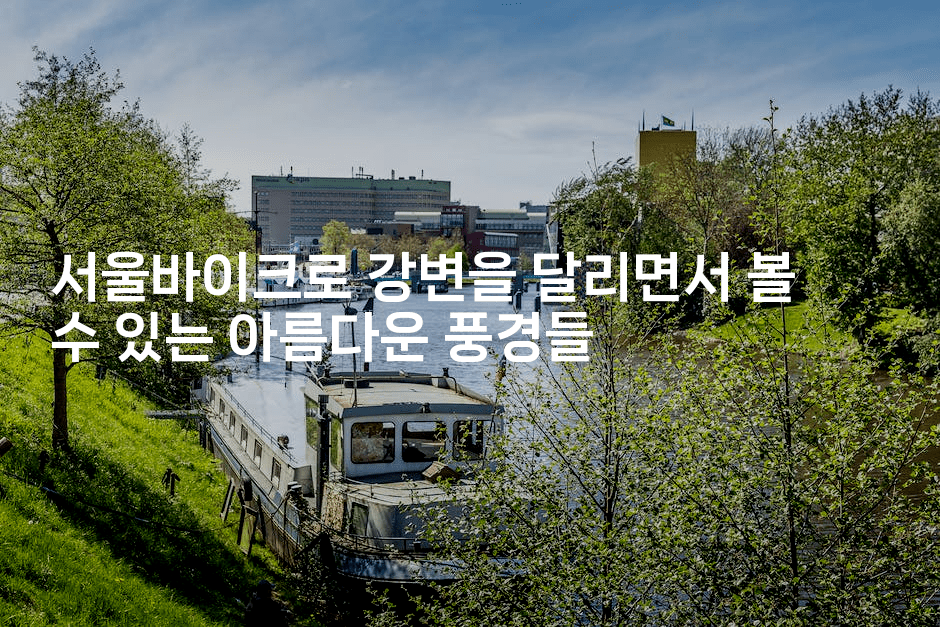 서울바이크로 강변을 달리면서 볼 수 있는 아름다운 풍경들
-힐링달